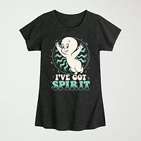 Girls Crew Neck Short Sleeve Graphic T-Shirt