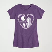 Girls Crew Neck Short Sleeve Snoopy Graphic T-Shirt