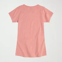 Girls Crew Neck Short Sleeve Snoopy Graphic T-Shirt
