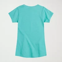 Girls Crew Neck Short Sleeve Snoopy Graphic T-Shirt