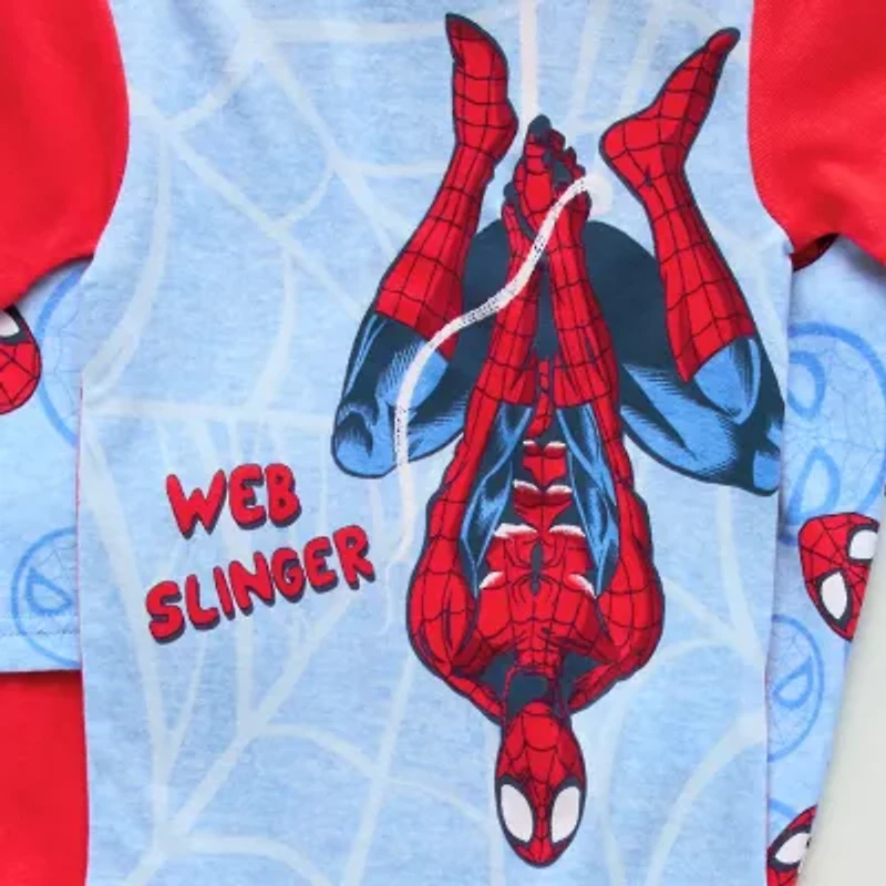 Disney Collection Toddler Boys Spiderman Crew Neck Short Sleeve 4-pc. Pajama Sets