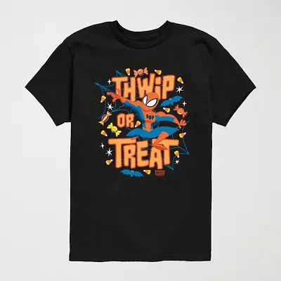 Little & Big Kid Boys Crew Neck Short Sleeve Regular Fit Spiderman Graphic T-Shirt