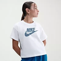 Nike Big Kid Girls Crew Neck Short Sleeve Boxy Fit Graphic T-Shirt