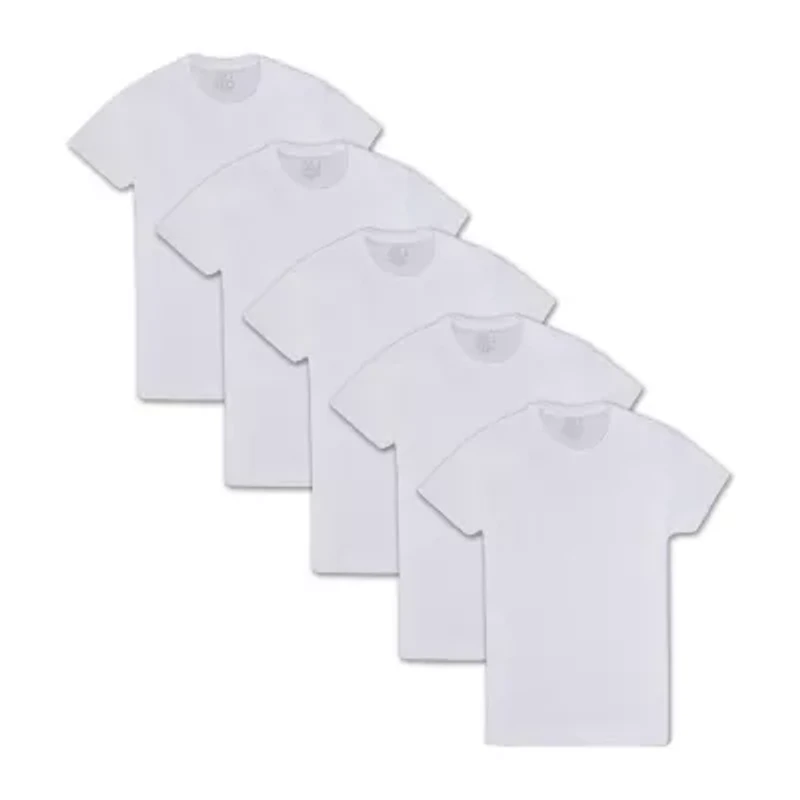 Fruit of the Loom Premium Mens 5 Pack Short Sleeve Crew Neck Moisture Wicking T-Shirt