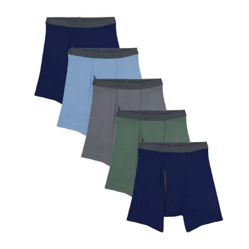 Fruit of the Loom Premium Cool Zone Fly Mens 5 Pack Boxer Briefs Jcb5blc