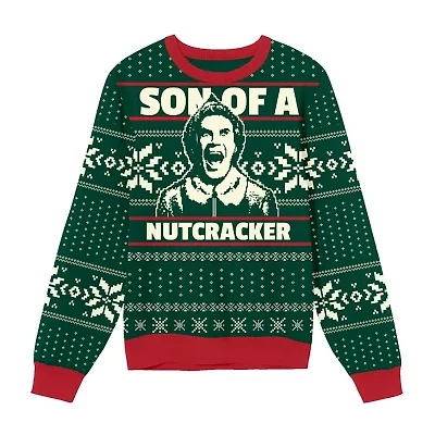 Mens Crew Neck Long Sleeve ELF Pullover Sweater