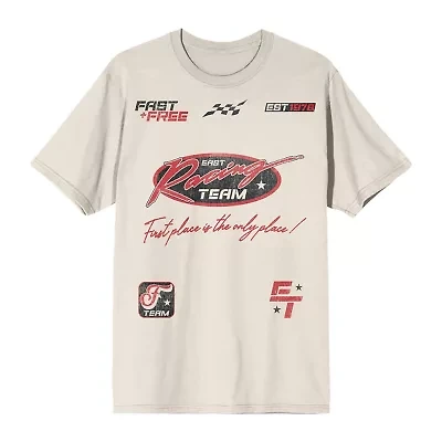 Mens Crew Neck Short Sleeve Regular Fit Graphic T-Shirt