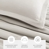 Casual Comfort Textured Cloud Gauze Down Lightweight Comforter Set