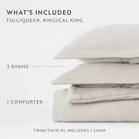 Casual Comfort Textured Cloud Gauze Down Lightweight Comforter Set