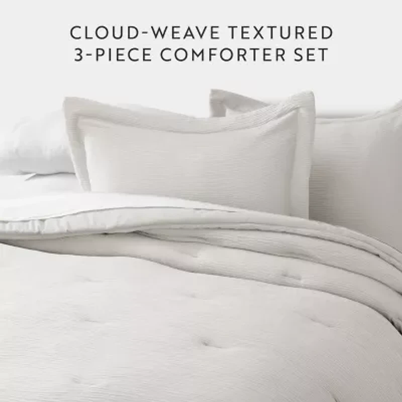Casual Comfort Textured Cloud Gauze Down Lightweight Comforter Set