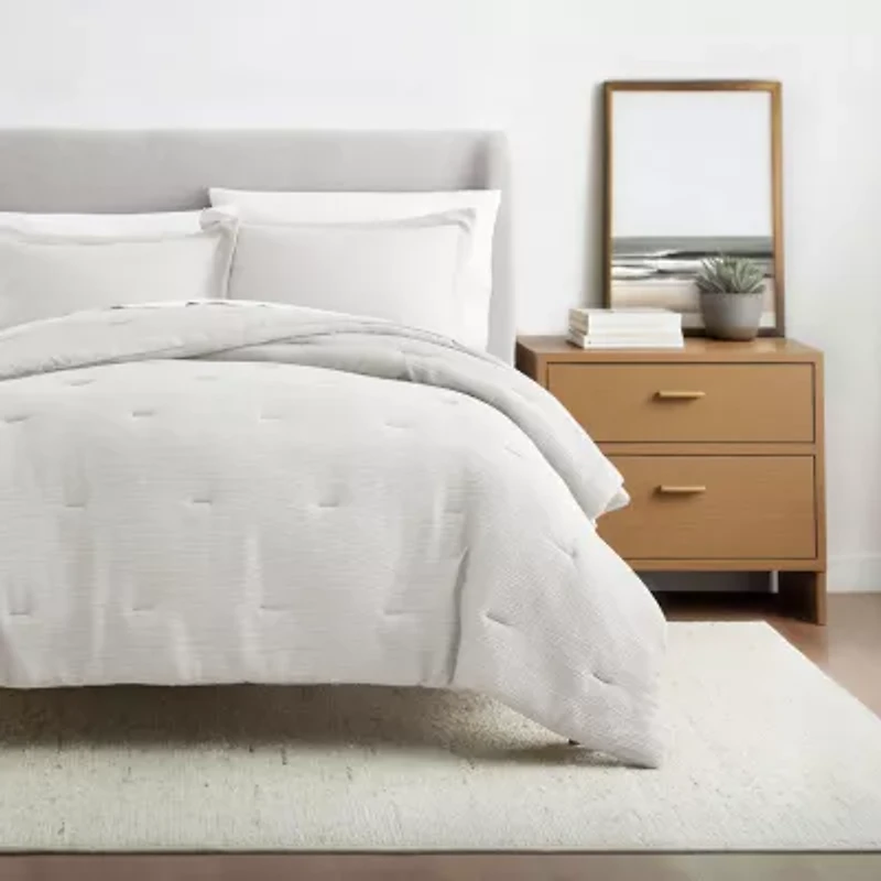 Casual Comfort Textured Cloud Gauze Down Lightweight Comforter Set
