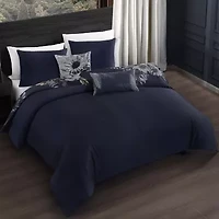 Bebejan Forget Me Not 100% Cotton Sateen 5 Piece Reversible Comforter Set
