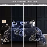 Bebejan Forget Me Not 100% Cotton Sateen 5 Piece Reversible Comforter Set