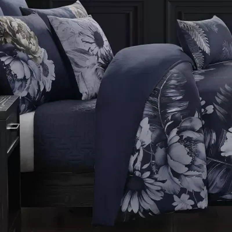 Bebejan Forget Me Not 100% Cotton Sateen 5 Piece Reversible Comforter Set