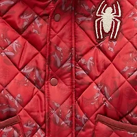 Little & Big Kid Boys Spiderman Hooded Midweight Quilted Jacket