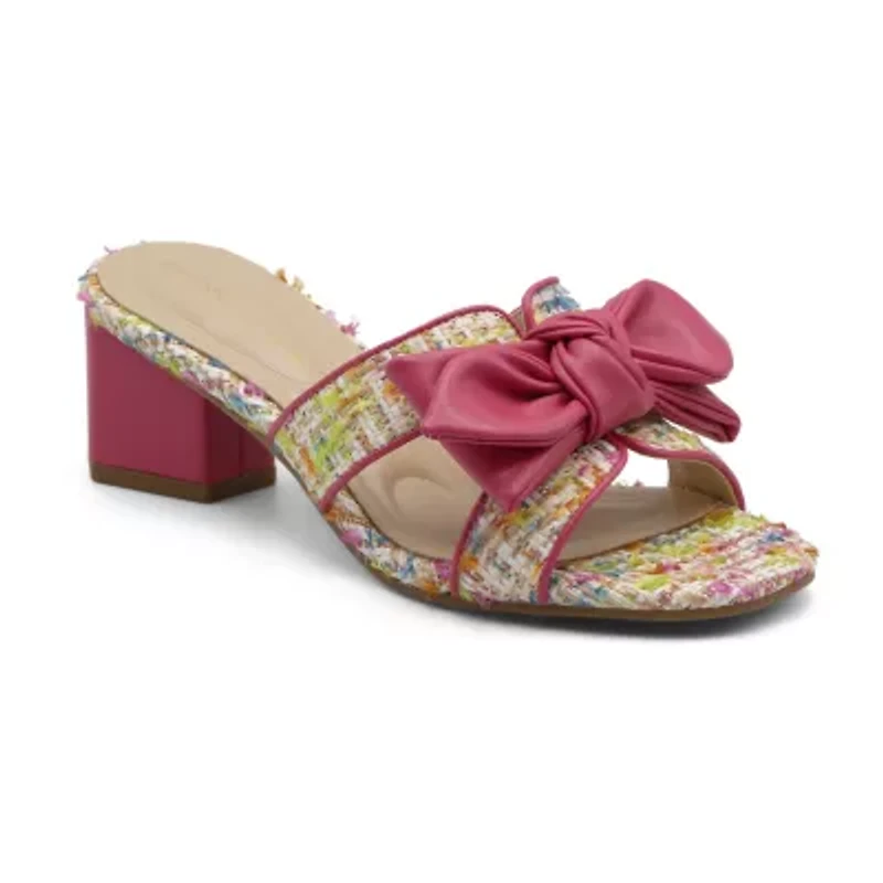 Adrienne Vittadini Womens Arnoldo Heeled Sandals