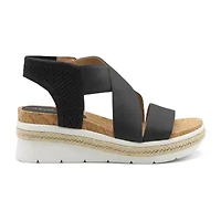 Adrienne Vittadini Womens Carri Wedge Sandals