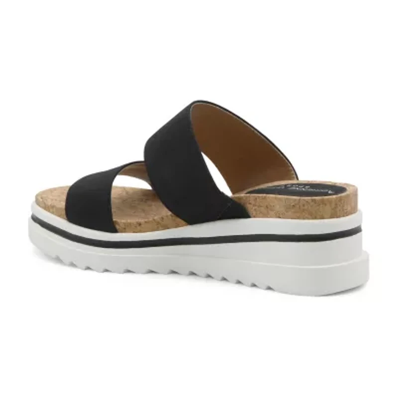 Adrienne Vittadini Womens Cara Wedge Sandals