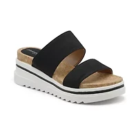 Adrienne Vittadini Womens Cara Wedge Sandals