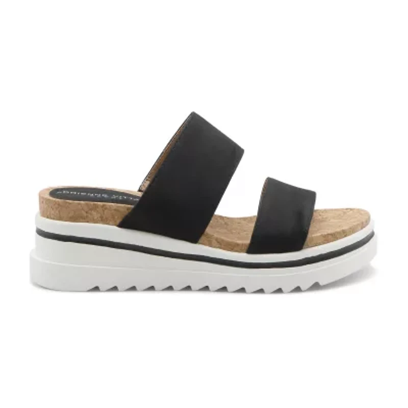 Adrienne Vittadini Womens Cara Wedge Sandals