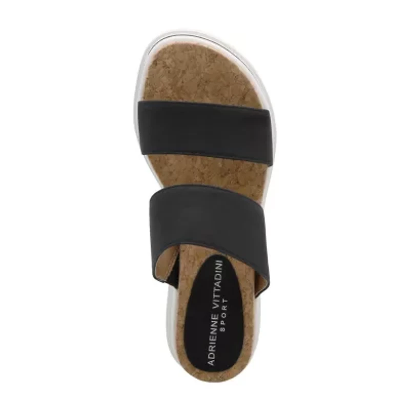 Adrienne Vittadini Womens Cara Wedge Sandals