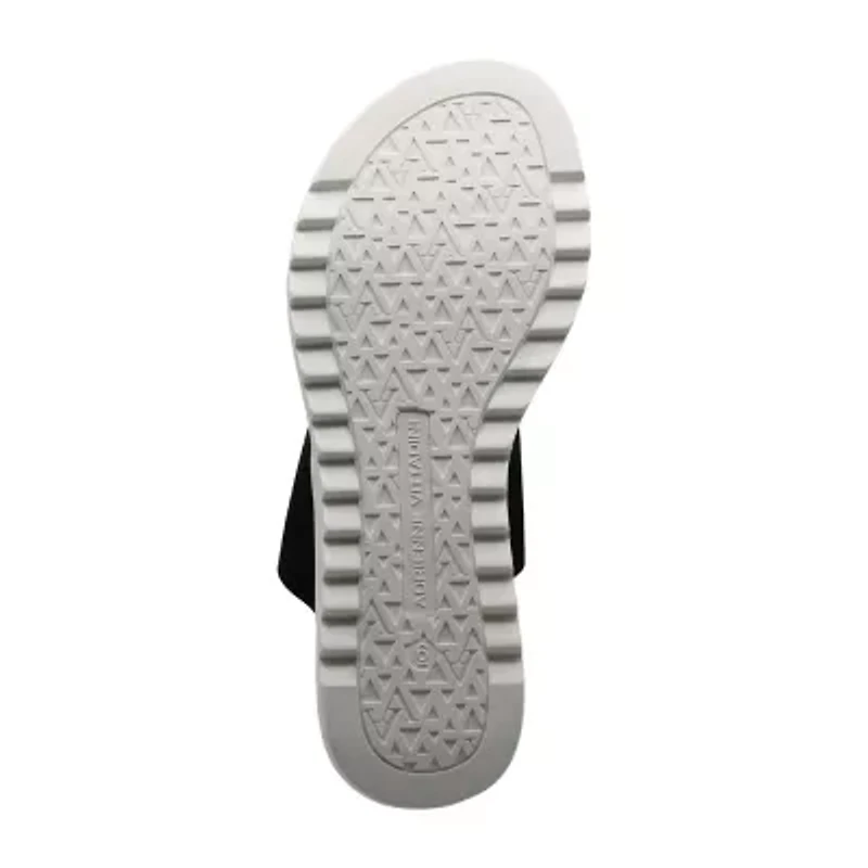 Adrienne Vittadini Womens Cara Wedge Sandals