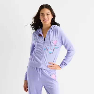 Womens Long Sleeve Zipper Hello Kitty Juniors Cardigan