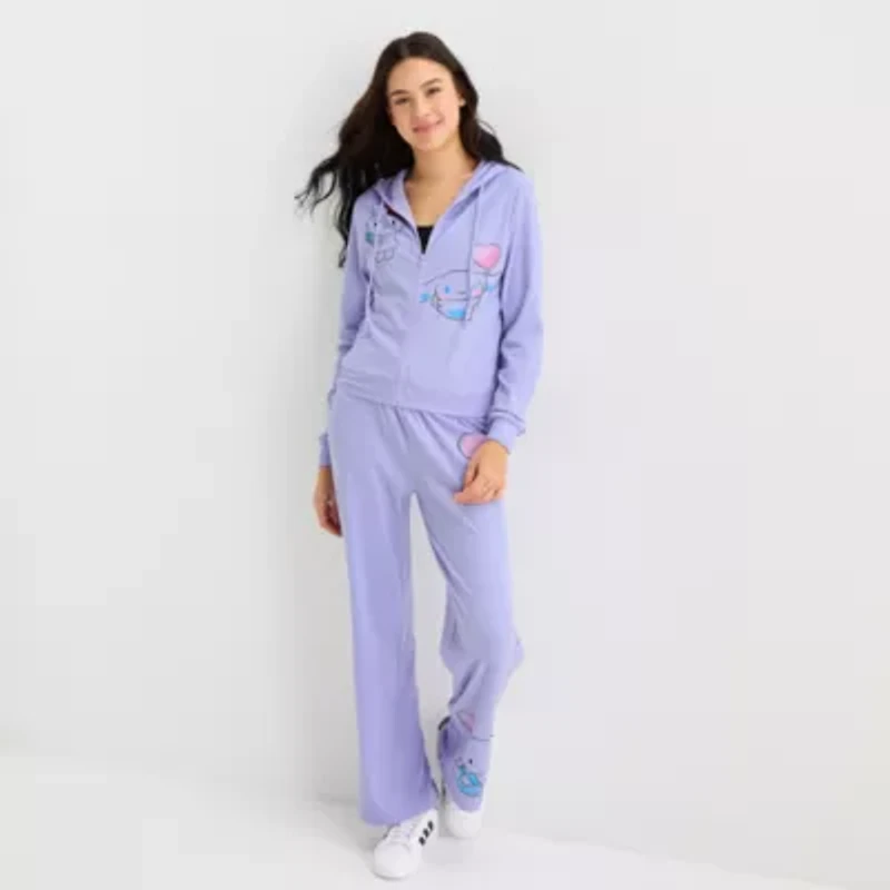 Womens Long Sleeve Zipper Hello Kitty Juniors Cardigan