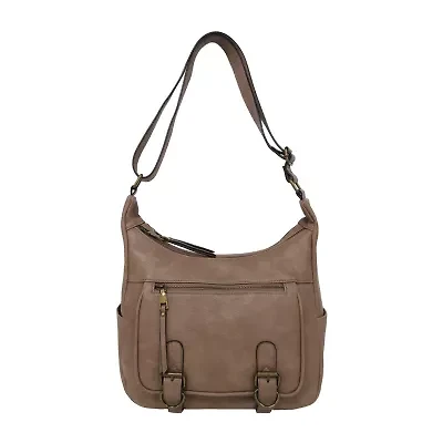 Bueno of California Glenhaven Buckle Front Large Crossbody Bag