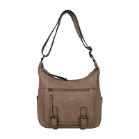 Bueno of California Glenhaven Buckle Front Large Crossbody Bag