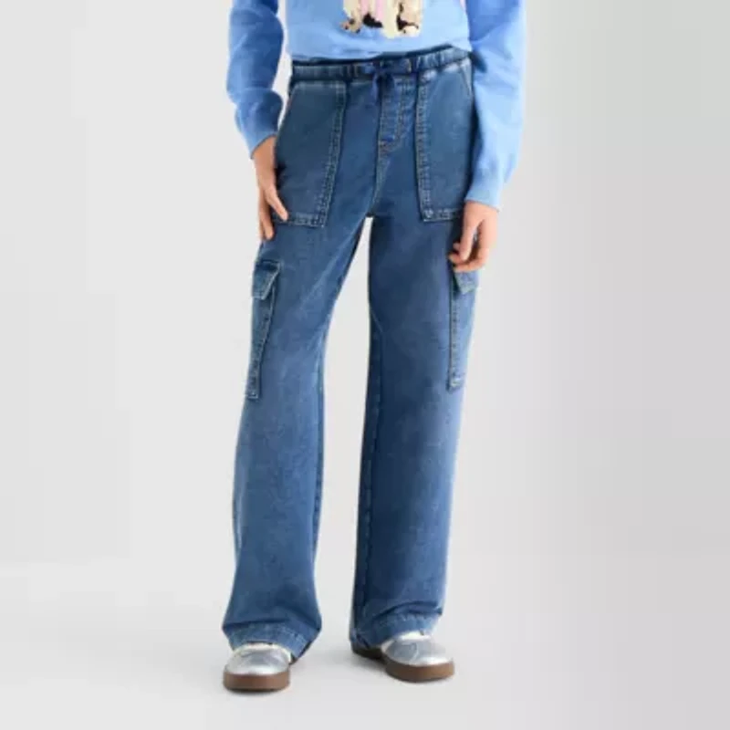 Vanilla Star Big Kid Girls Wide Leg Cargo Pant