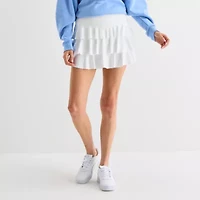 Arizona Womens Juniors Mid Rise Mini Active Pleated Skirt