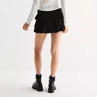 Arizona Womens Juniors Mid Rise Mini Pleated Skirt