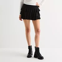 Arizona Womens Juniors Mid Rise Mini Pleated Skirt