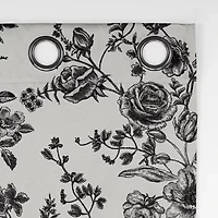 Sun Zero Percy Merina Print Grommet Top Energy Saving 100% Blackout Single Curtain Panel