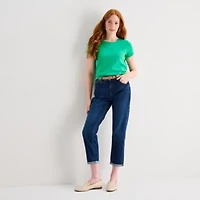 St. John's Bay Womens Crew Neck Short Sleeve T-Shirt