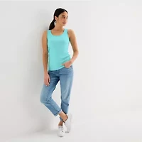 St. John's Bay Womens Scoop Neck Sleeveless Tank Top