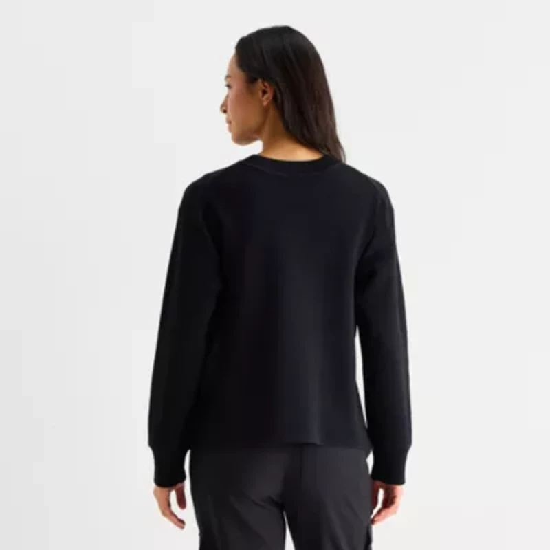 Stylus Womens Crew Neck Long Sleeve Pullover Sweater