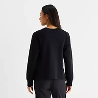 Stylus Womens Crew Neck Long Sleeve Pullover Sweater