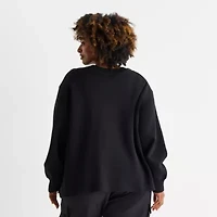 Stylus Plus Womens Crew Neck Long Sleeve Pullover Sweater