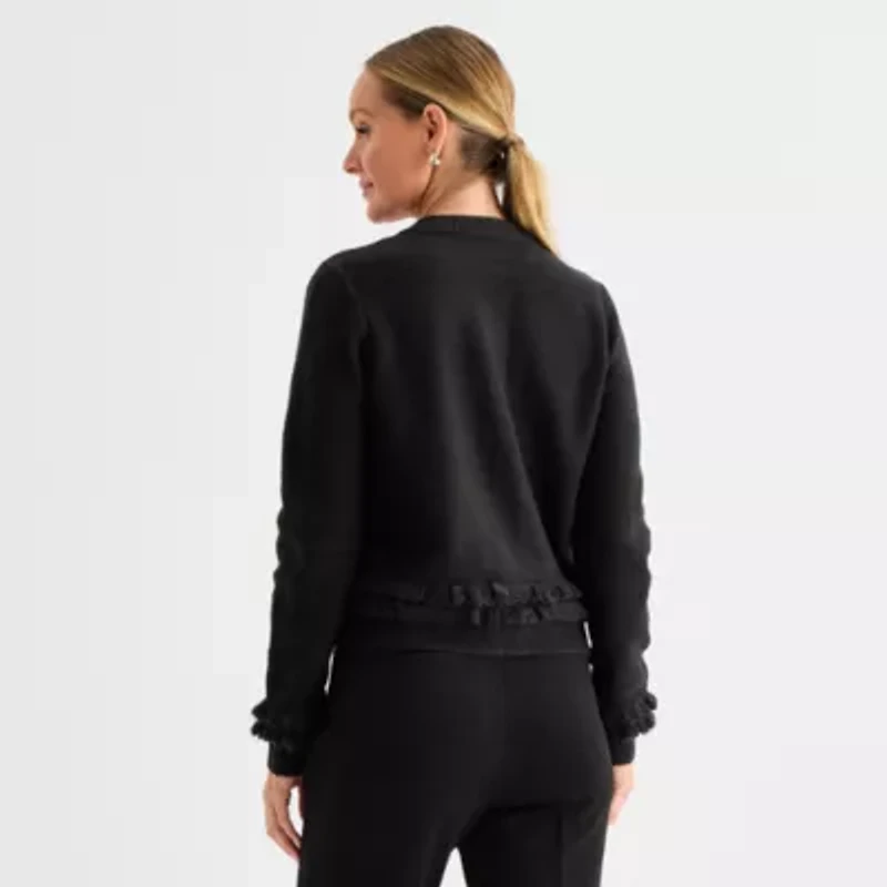 Liz Claiborne Tall Womens Crew Neck Long Sleeve Pullover Sweater