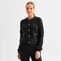 Liz Claiborne Tall Womens Crew Neck Long Sleeve Pullover Sweater
