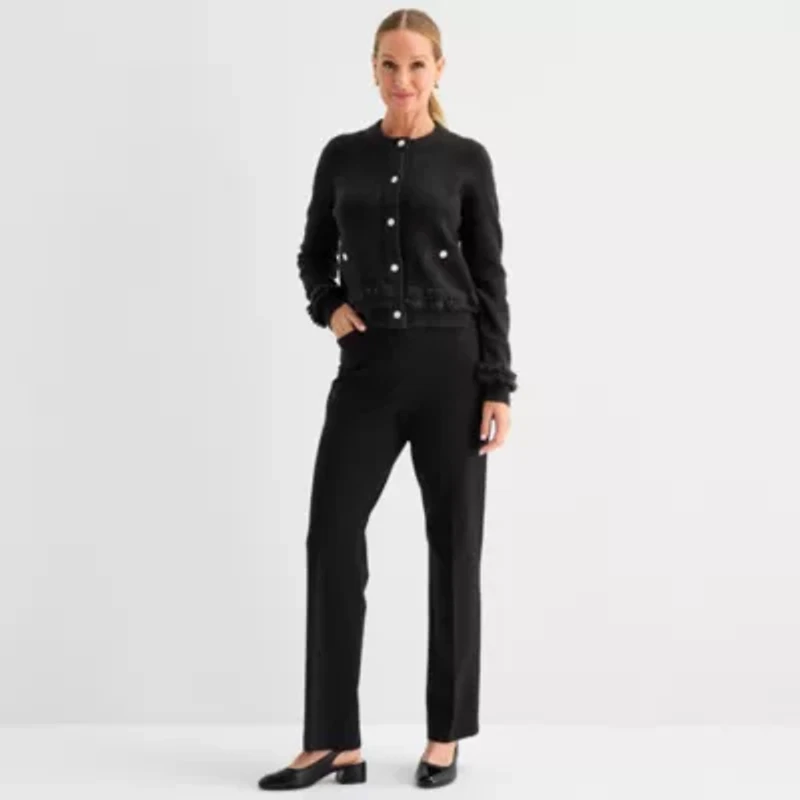 Liz Claiborne Tall Womens Crew Neck Long Sleeve Pullover Sweater