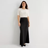 Liz Claiborne Womens Midi Flared Skirt