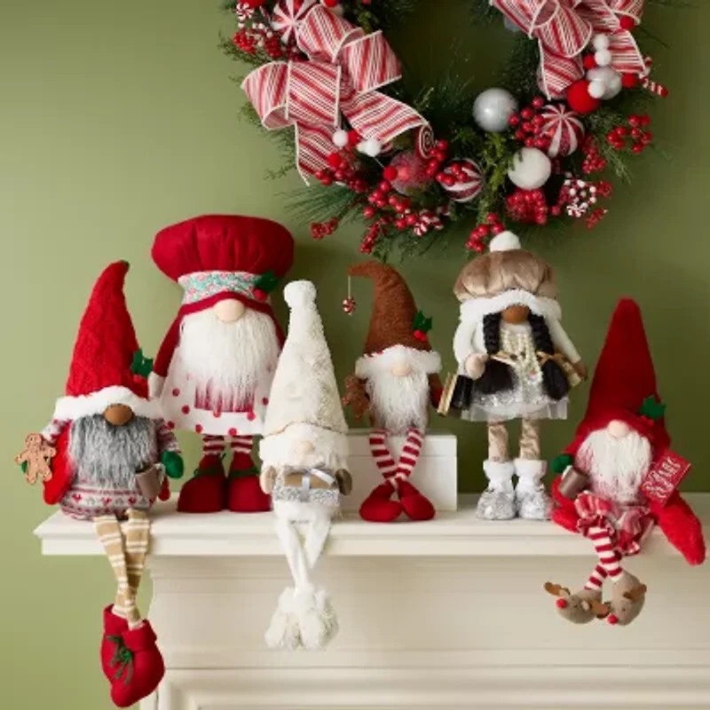 North Pole Trading Co. Small Sitter Giftbox Christmas Gnome