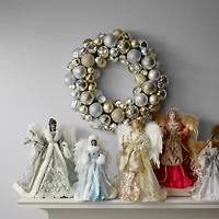 North Pole Trading Co. 12in Light Blue Christmas Angels Figurine