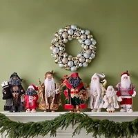 North Pole Trading Co. 18in Gold Coat Christmas Santa Figurine