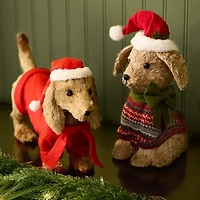 Martha Stewart Dachusand Sisal Dog Christmas Tabletop Decor