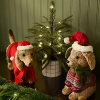Martha Stewart Dachusand Sisal Dog Christmas Tabletop Decor