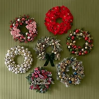 North Pole Trading Co. Red Poinsettia Wreath